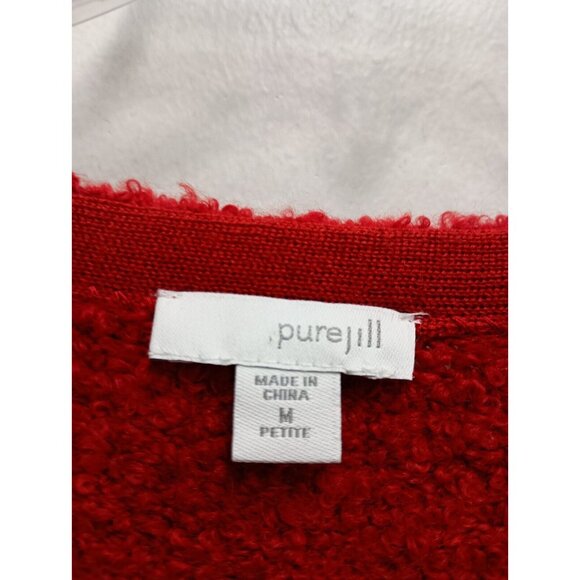 J.Jill Pure Jill Womens Wool Blend Sweater Medium Petite Red Pullover Timeless - Picture 4 of 8
